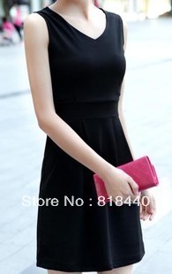 2013 new spring spring dress fashion summer V collar  fashion back skirt