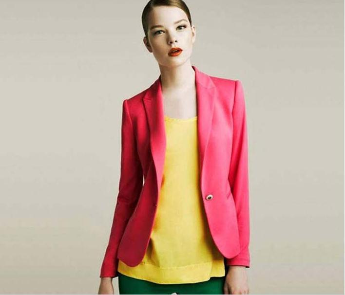 2013 New Spring Women's candy color small suit Lady's coat,Free Shipping X174