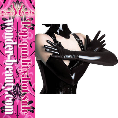2013 New style black sexy leather  glove for lady free shipping