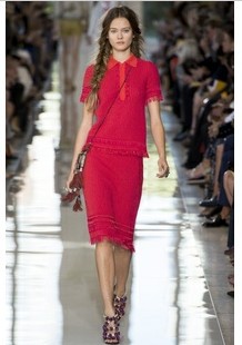 2013 new style Fashion autumn women's ladies princess tassel set dress red set