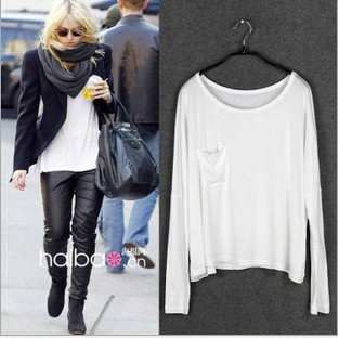 2013 new style Fashion Spring Slim Modal Cotton Long-Sleeve Panda ladies T-shirt,Fashion Shirts For Women Free shipping M30