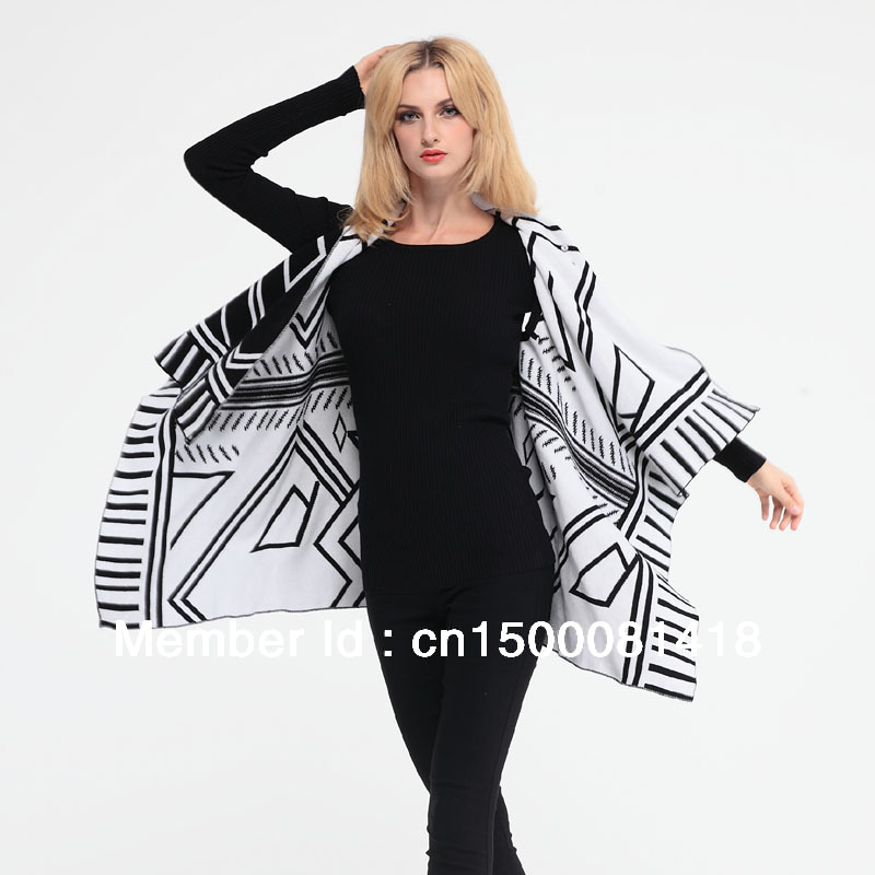 2013 new style Ladies 100% cotton knitted opera cape casual tops fashion jaquard sweater