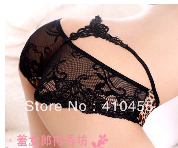 2013 new style underwear,Free shipping Sexy enchanting leopard grain lace women's briefs,use EMS send goods