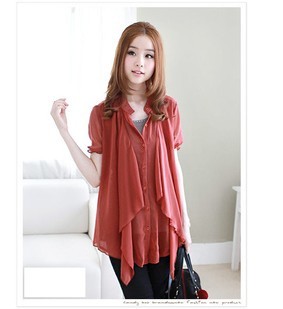 2013 New Style Women's Dress, C3 2013 sweet solid color chiffon shirt ,fashion dresses