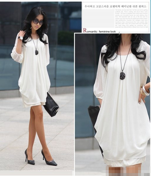 2013 New Summer Fashion ladies' Graceful Gentlewomanly Buttergly Sleeve Chiffon Dress Free shipping
