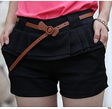 2013 new summer hot pants Korean shorts the fashion wild Pleated (Belt), free shipping