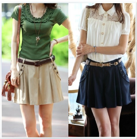 2013 new summer women's fashion casual culottes, the wild waist divided skirts big code, shorts, hot pants.