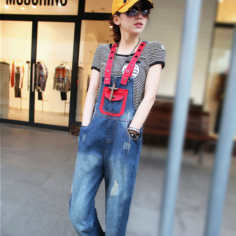 2013 New Trend Jeans Jumpsuit For Women Summer Pants Overalls High Quality Trousers Romper Casual Skinny Jeans Suspenders