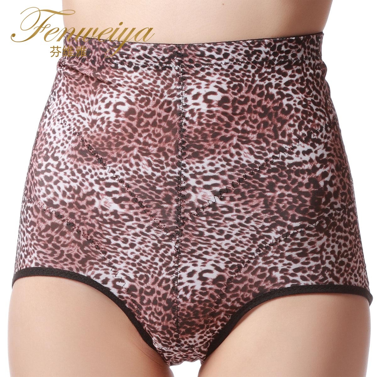 2013 new Wei ya sexy leopard print abdomen drawing slim waist butt-lifting body shaping pants corset panties female 2211