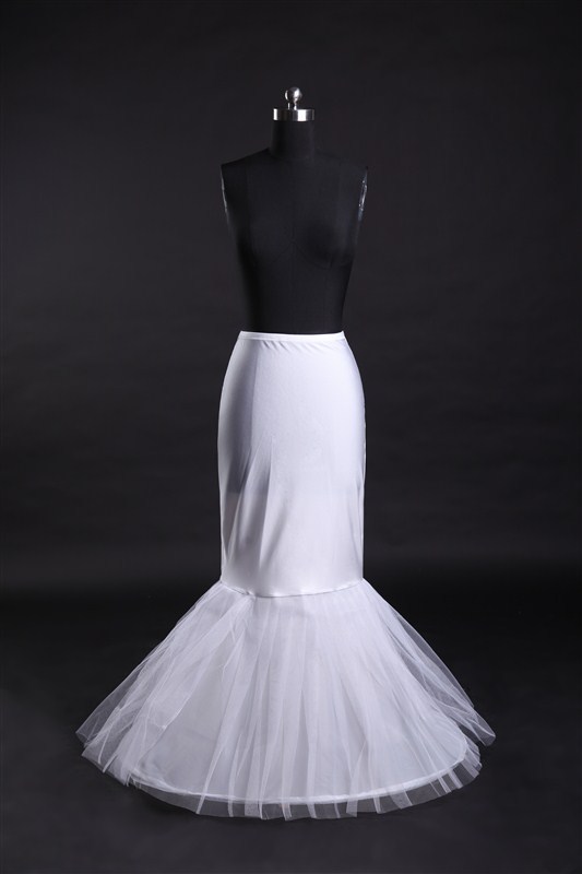 2013 New white mermaid wedding gown petticoat  free waistband P-07