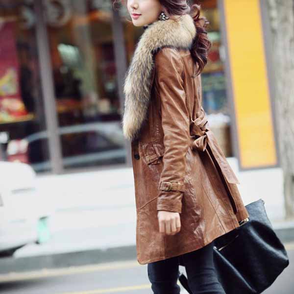 2013 New winter fur coat,Women's collars medium style leather and cotton PU thick  coat S,M,L,XL,XXL,XXXL,free shipping,JC-W019