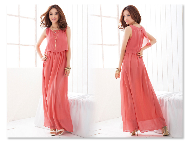2013 New Women Bohenmia Pleated Wave Lace Strap Princess Chiffon Maxi long dress Four Colors Hot Sell FREE SHIPPING C580