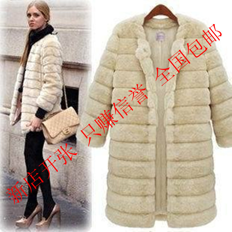 2013 new Women's boutique elegant faux fur medium-long female outerwear