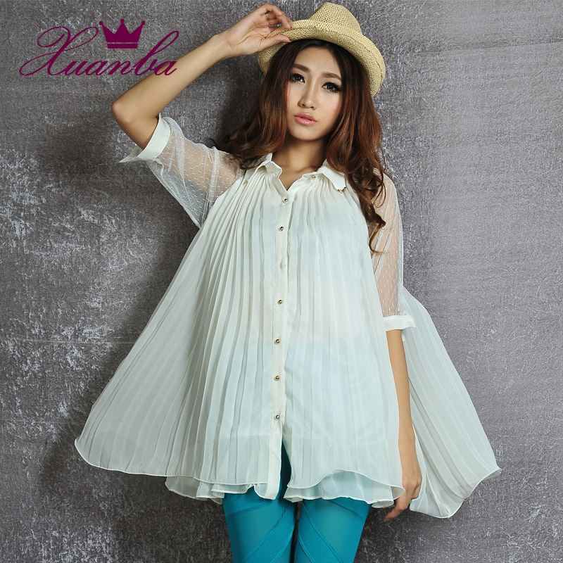 2013 NEW Women's cute chiffon blouses  free shipping
