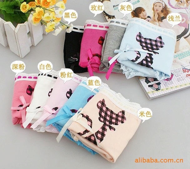 2013 new6016 elegant cat lace cotton underwear women briefs