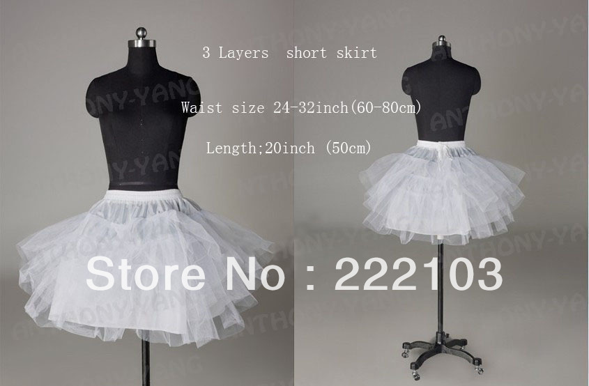 2013 Newest 3 layers short skirt  petticoat wedding underskirt cheap petticoat