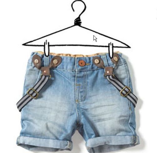 2013 newest Children's boy's girl's jeans suspender shorts, jeans pants Jeans overalls baby unisex Jeans suspender trousers