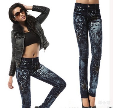 2013 newest colorful painted jeans,pencil skinny,drawing pants,25-31, 5pcs per lot, free shipping