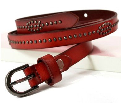 2013 newest fashion rivet ornament genuine leather belt ,Europe style leather belts free shipping