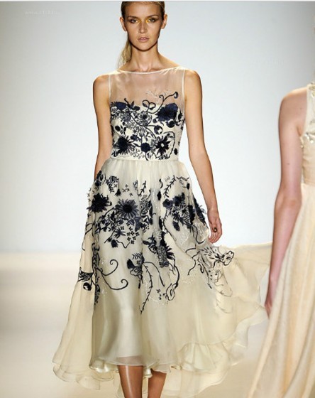 2013 newest noble slim summer dress,fashionable appliques dress, sleeveless,mid-calf dress,S-L free shipping