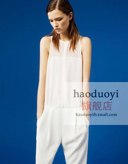 2013 Newly arrived The backless black sleeveless long section jumpsuit perspective onesies 6 yards full free shipping