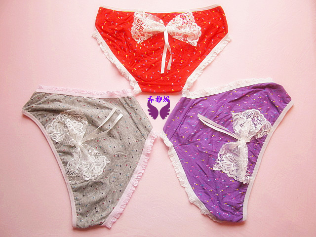 2013 newNew 6019 Princess Ms. bow cute briefs