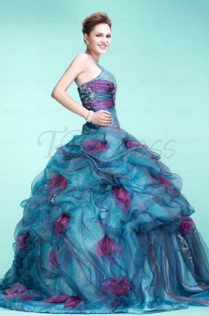 2013-Now Floral Quinceanera Dresses  Sweetheart  Ball Gown Floor Length  Pleat  Beads Applique  Flouncing Bubble Organza