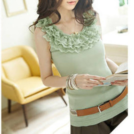 2013 o-neck lace spaghetti strap vest women's basic shirt