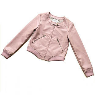 2013 o-neck spring pink high quality ultra soft PU women's short design leather clothing outerwear