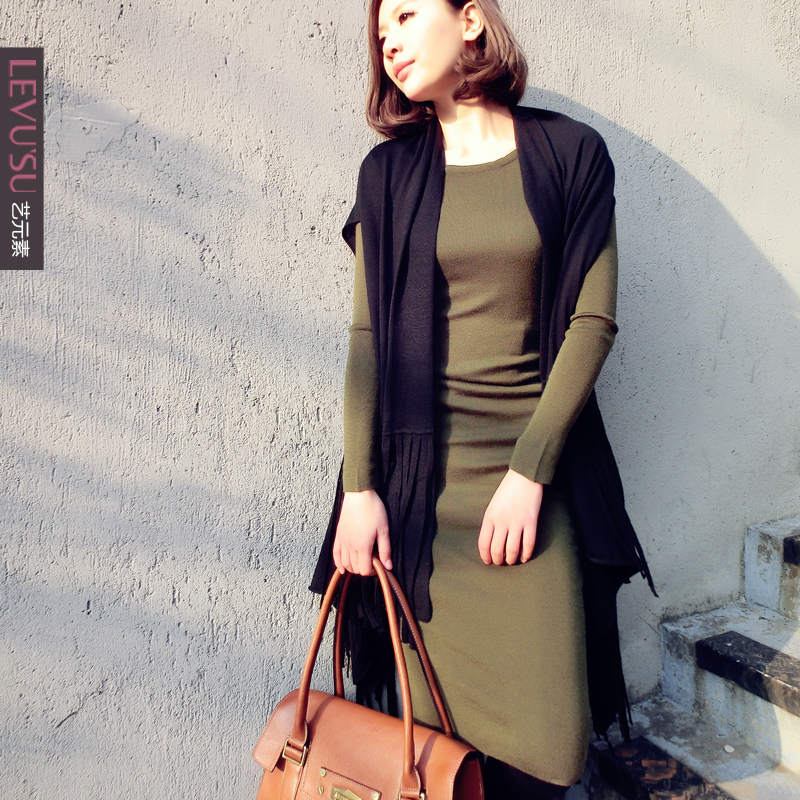 2013 ol high quality elegant style fashion cape sleeveless sweater