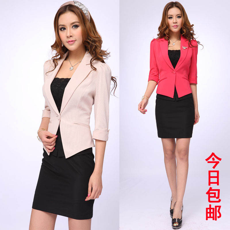 2013 ol work wear women's set formal blazer work wear skirt g026
