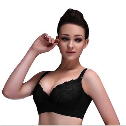 2013 plus size bra gathered lace bra underwear adjustment of the supporting side close