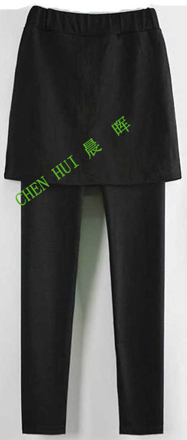 - - - 2013 plus size clothing faux two piece set basic trousers e005