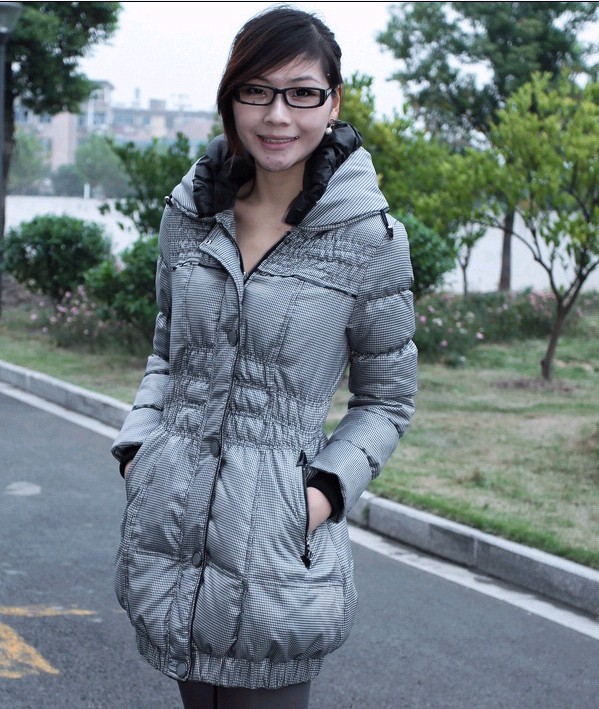 2013 princess fashion Women peter pan collar female medium-long down coat velvet down coat