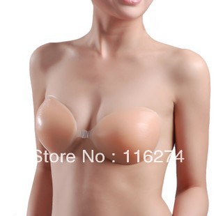 2013 Promotion 2012 Hot Strapless Backless Thicker Invisible Self-Adhesive Silicone Sexy Breast Bra Pad 4 Cup