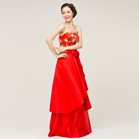 2013 red tube top the bride wedding dress fashion design dinner long formal dress