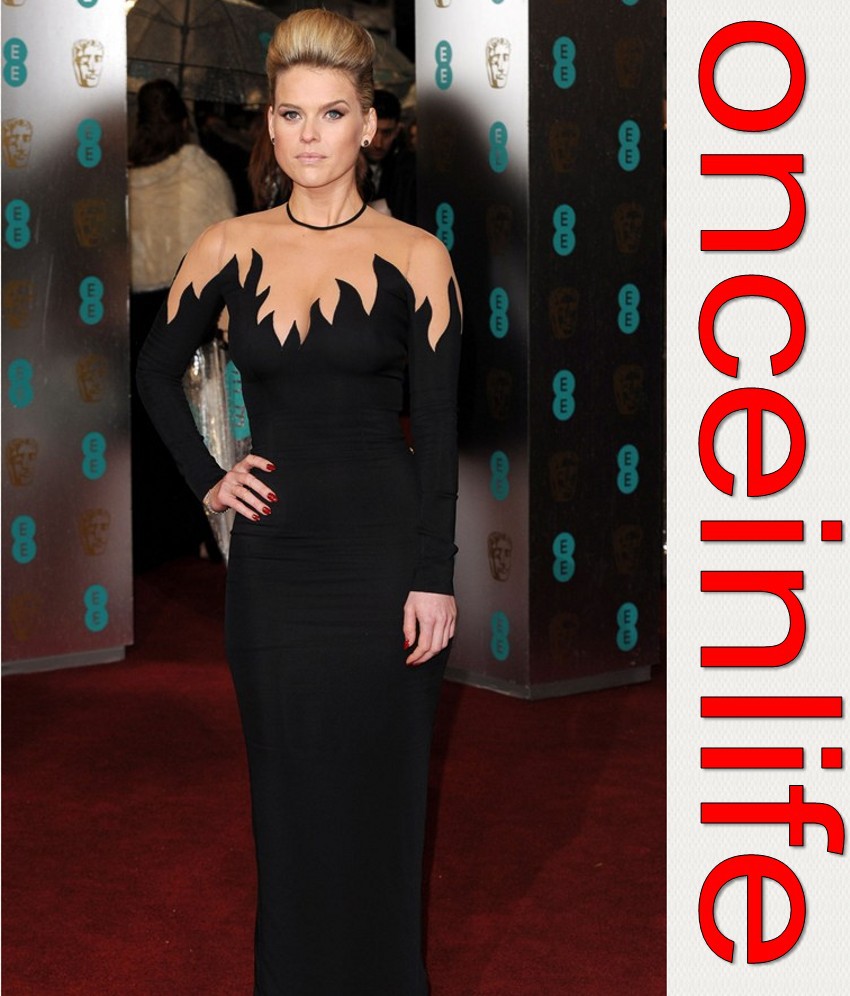 2013 Retail NEW Design Hot Cannes Dress Black Long Sleeves Round Neck Red Carpet Celebrity Dresses