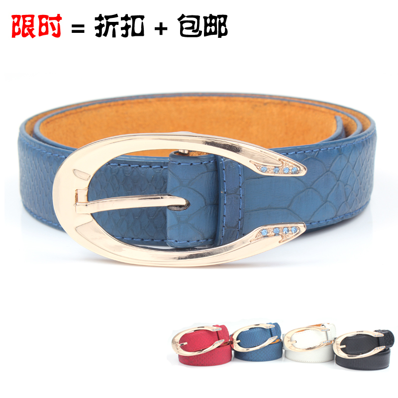 2013 rhinestone women's strap genuine leather belt female fashion decoration strap female all-match