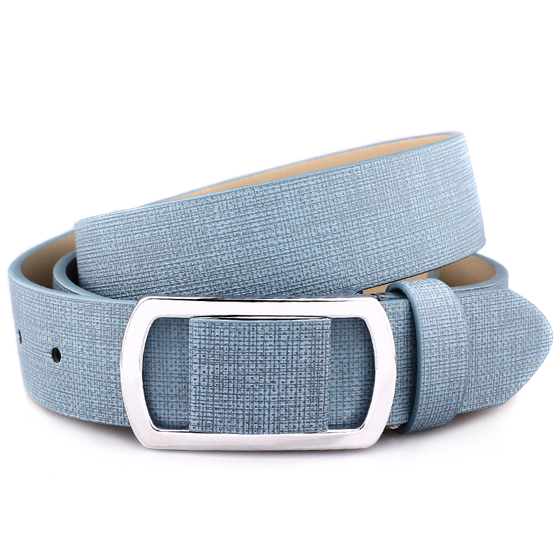 2013 SEPTWOLVES women's strap genuine leather cowhide smooth buckle belt blue