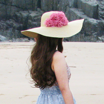 2013 sex hot free ship Strawhat flower big along the cap beach cap travel cap sunbonnet sun hat female summer hat