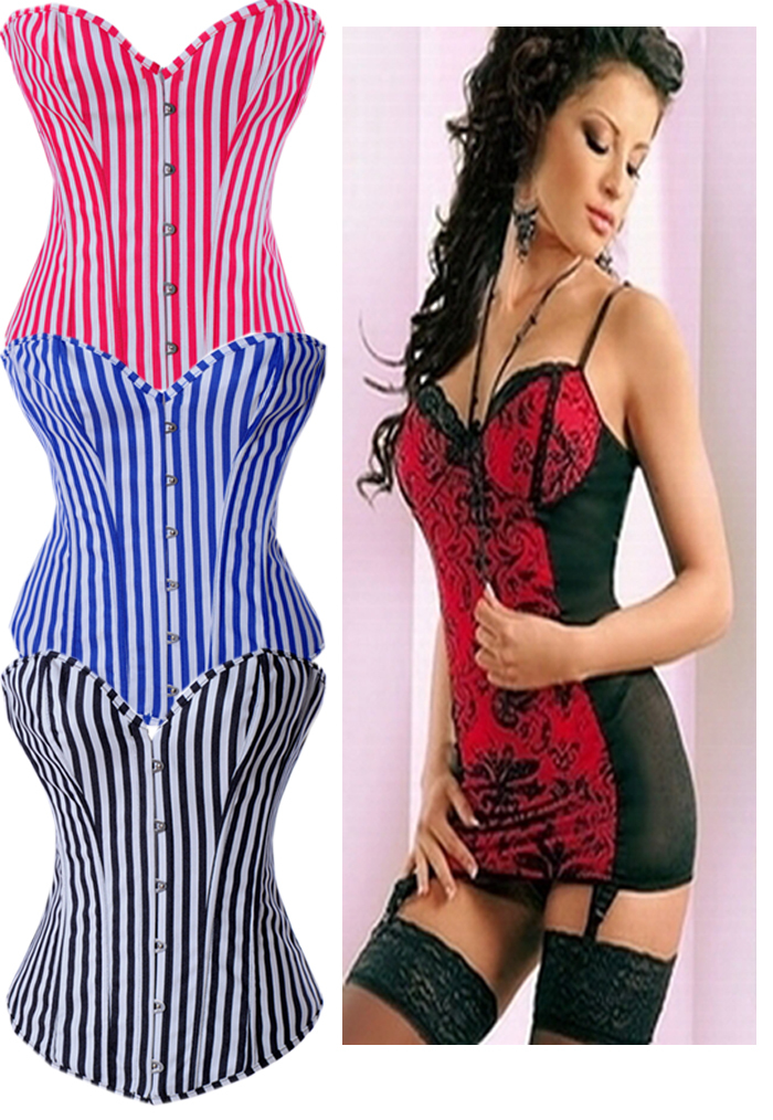 2013 Sexy  4Colors Gothic Sexy Lingerie Lace Up Burlesque Woman Bustier Corset top shaper