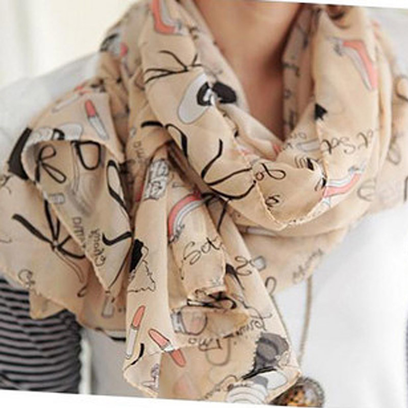 2013 sexy  hot free ship Chiffon scarf female autumn and winter scarf cape dual-use ultra long paragraph doodle faux silk scarf