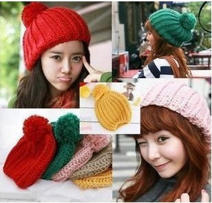 2013 sexy  hot free ship Knitted hat autumn and winter female hat winter fashion knitted hat women's hat winter