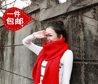 2013 sexy  hot free ship Winter women's thick yarn knitted scarf iceland wool lengthen thickening thermal muffler scarf