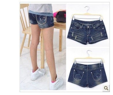 2013 Sexy Lady Bleached Pleated jeans short women jeans shorts ladies denim short pants 9991 free shipping