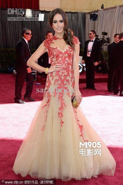 2013 sexy Oscar Sheath Floor Length Louise Roe Celebrity Dress 85th Academy Awards Free Shipping