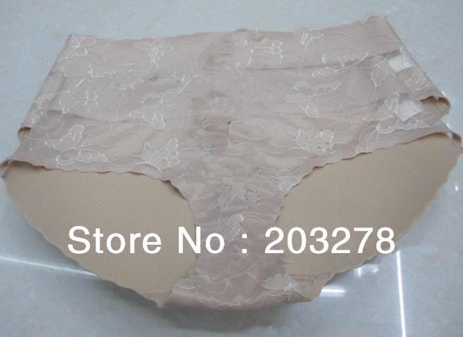 2013 sexy panties open crotch,butt enhancement underwear nylon lace padded panties enhancer plus size discount  S M L XL