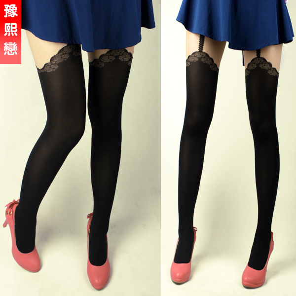 2013 sexy Pantyhose  spaghetti strap stockings tattoo pantyhose Mock Suspender Tights  over-the-knee high stockings 3225
