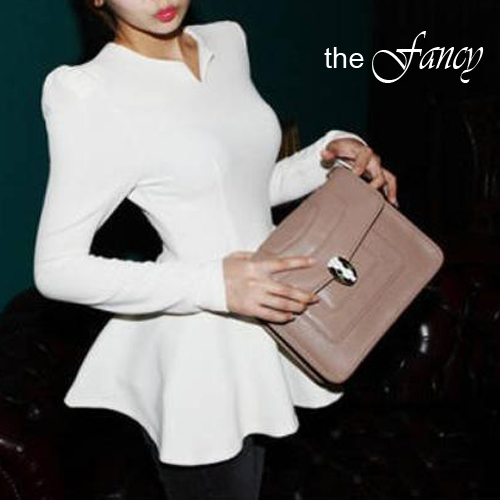 2013 Sexy Slim Waist Top blouse Tight PEPLUM T-shirt Shirts Ruffle casual clothes women ladies club wear new Korean style Summer