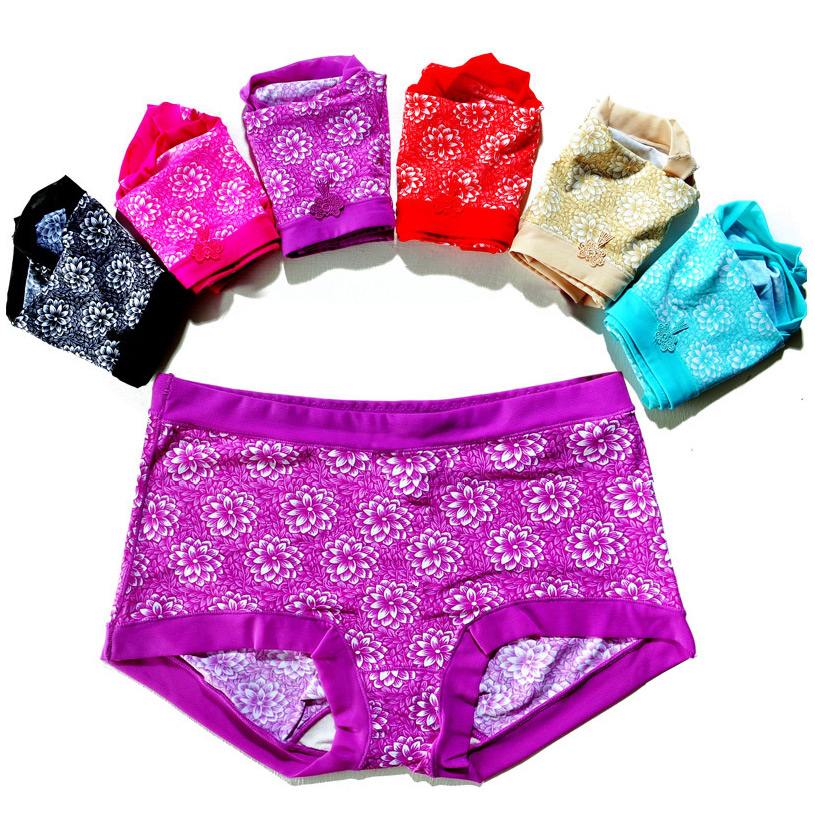 2013 sexy women's panties briefs beautiful print panties